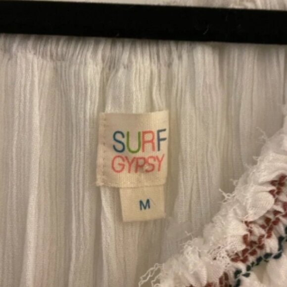 Surf Gypsy White Dress or Coverup Size Medium M - Picture 3 of 4